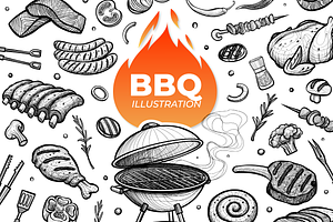 Hand Drawn BBQ Collection