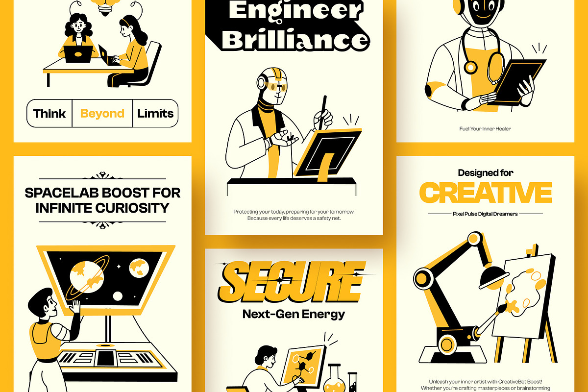 Artificial Intelligence Drawing Set, a Solid Icon by Vectors Market (Photo 3 of 9)