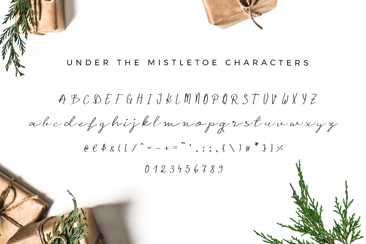 Under the Mistletoe- Script Font preview 5