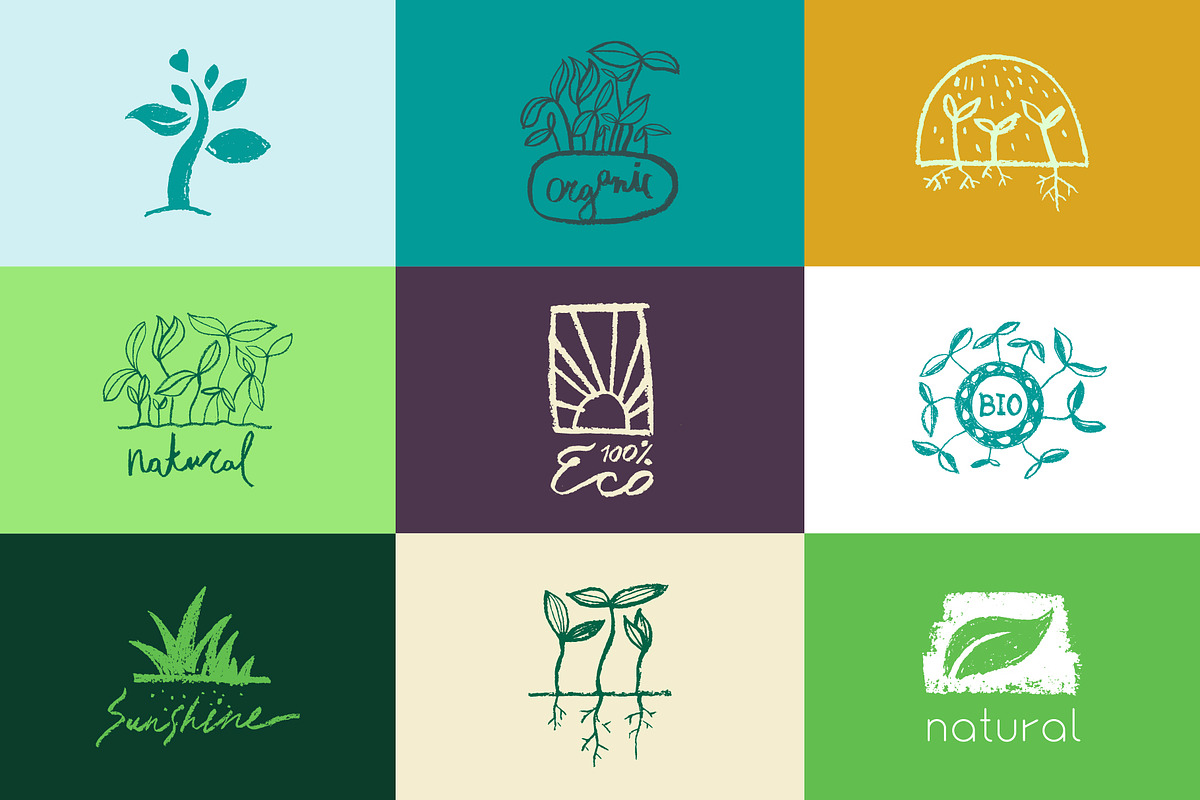 Organic shapes & Ecology concept, a Branding & Logo Template by Folkheart (Photo 6 of 20)