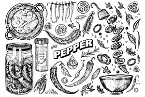 Red hot chili peppers in, a Food Illustration by Arthur Balitskiy
