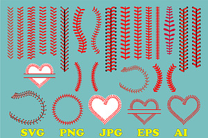 baseball stitches laces svg png jpg
