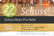 SchussNewsProItalic No.27 (1 Font), a Serif Font by typic schuss (Thumbnail 2 of 7)