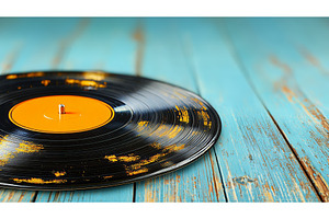 A vintage vinyl record on a retro, an Arts & Entertainment Photo by ZinetroN