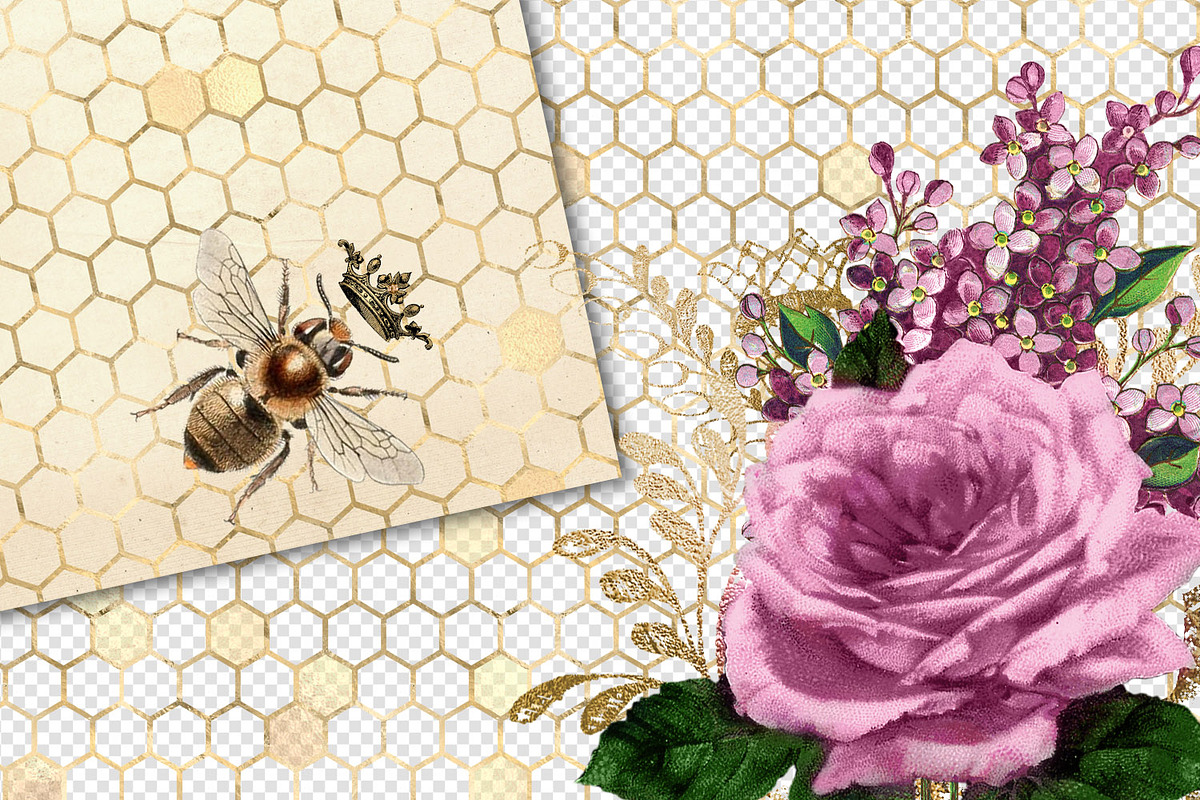 Royal Bees Clipart, an Illustration by Digital Curio (Photo 2 of 3)