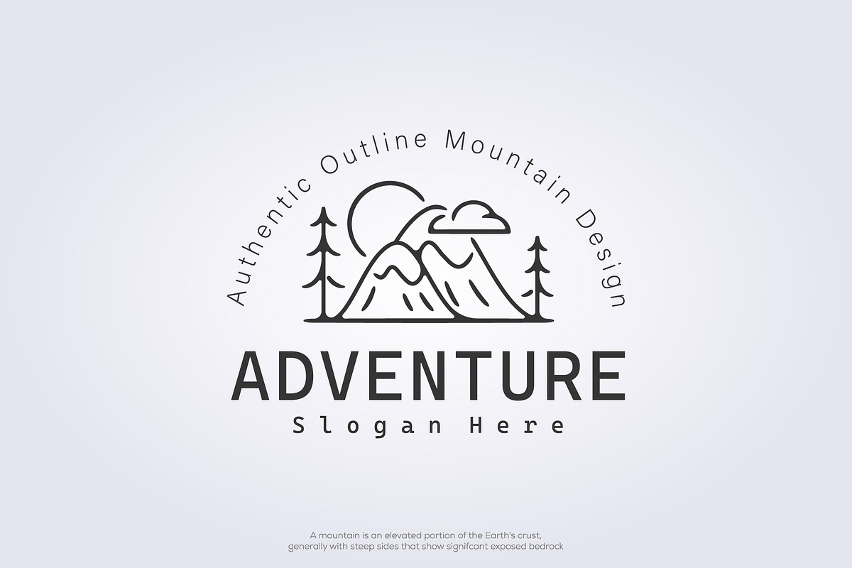 modern line mountain logo icon symbo, a Branding & Logo Template by Lodzrov