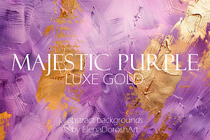 Majestic Purple Luxe Gold Abstract