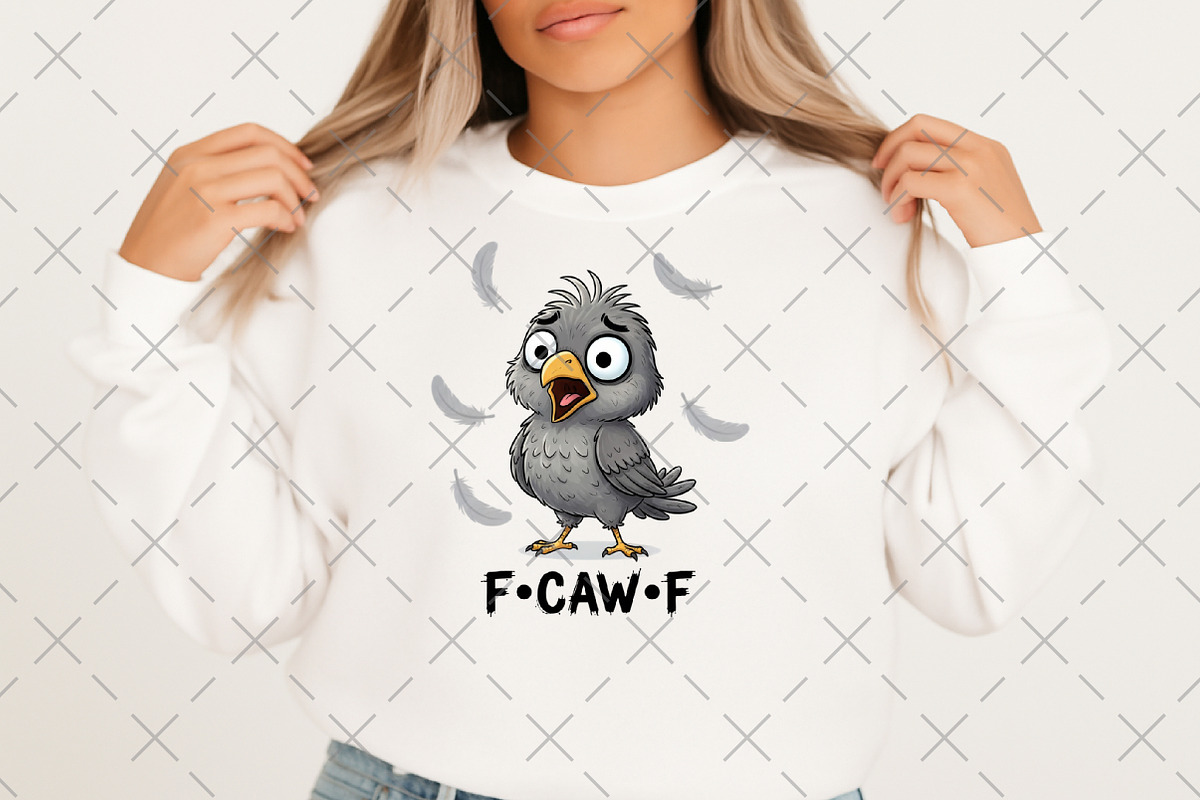 Funny Baby Chicken F-Caw-F Chick PNG, an Illustration by Craft Nest (Photo 2 of 5)