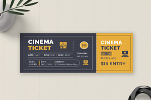 Cinema Event Ticket Design Template