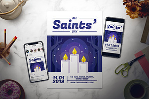 All Saints' Day Flyer Set