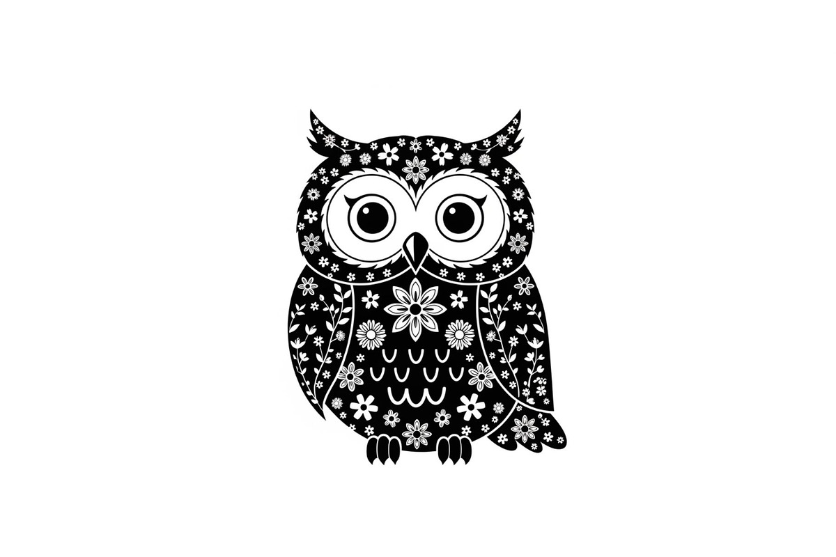 Cute Owl Silhouette Bundle, an Illustration by yasushie (Photo 26 of 31)