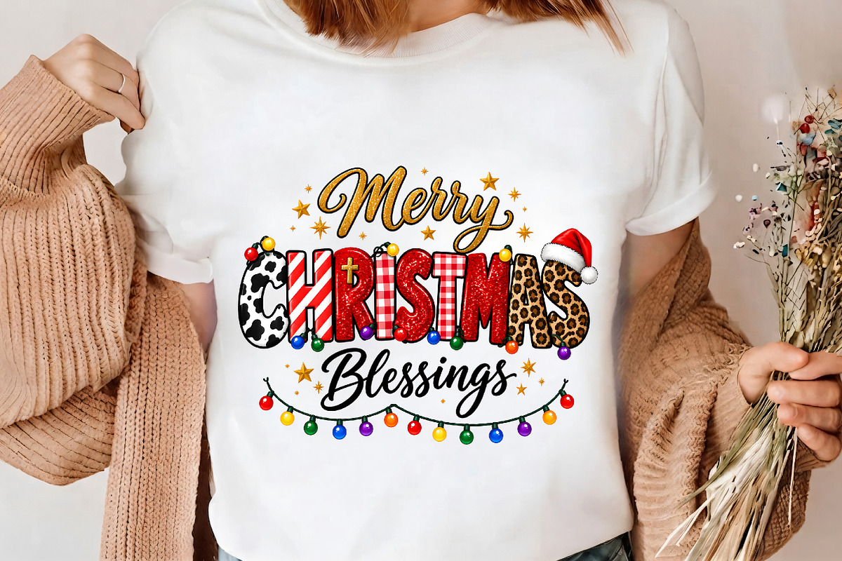 Merry Christmas Blessings PNG, a Seasonal Illustration by CrexoraLab (Photo 4 of 4)