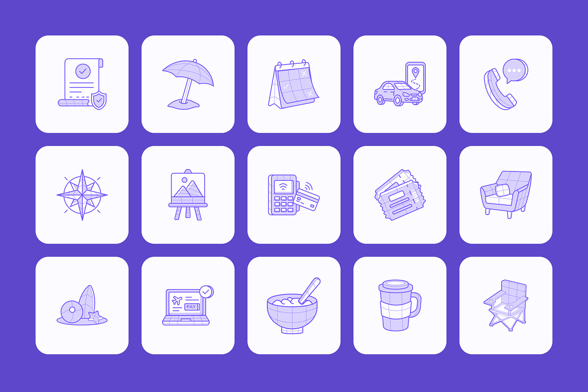 65 Animated Travel & Leisure Icons, a Duotone Icon by Prosymbols (Photo 3 of 4)