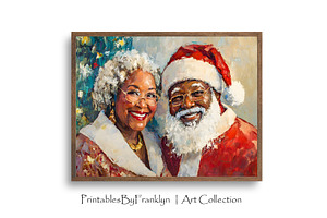 Black Father and Mother of Xmas Art, a Holiday Photo by PrintablesByFranklyn