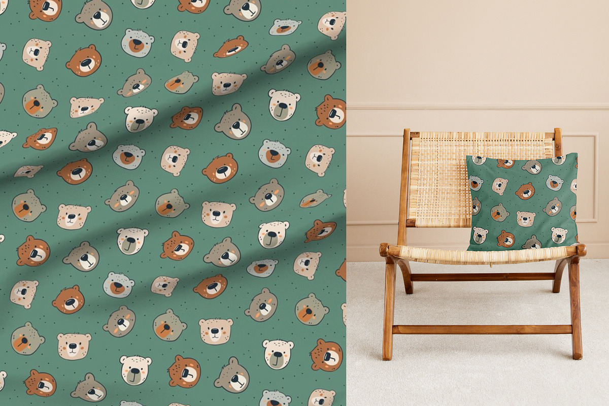 Cute Bears Kid’s Collection, a Pattern Graphic by Naty Art (Photo 4 of 12)