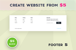 Uny Builder Blocks - Footer 5