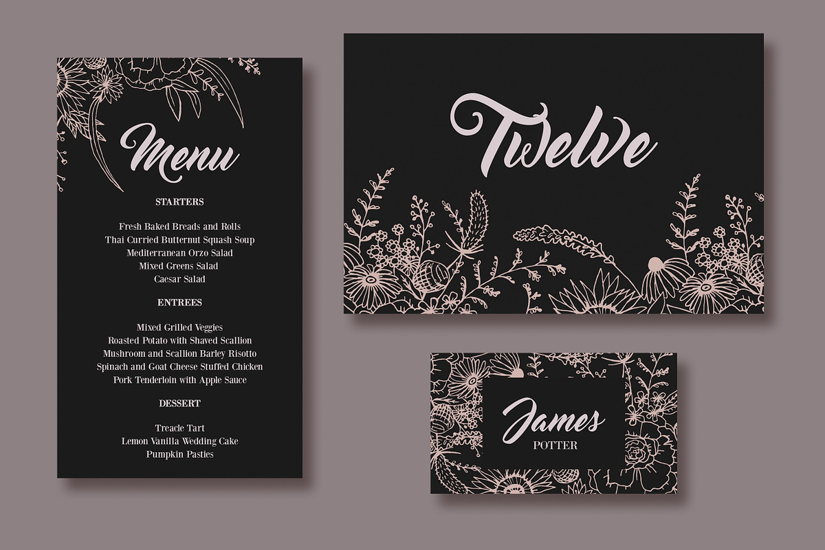Line Bouquet Wedding Suite, an Invitation Template by Knotted Design (Photo 4 of 4)