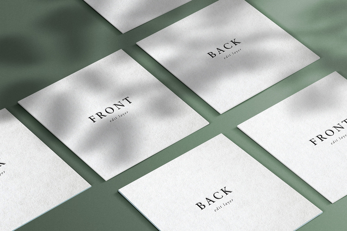 Square Embossed Business Card Mockup, a Product Mockup by Cuoco (Photo 5 of 7)