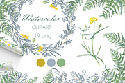 Watercolor grass and wildflowers, an Object Graphic by JuliaFast (Thumbnail 1 of 6)
