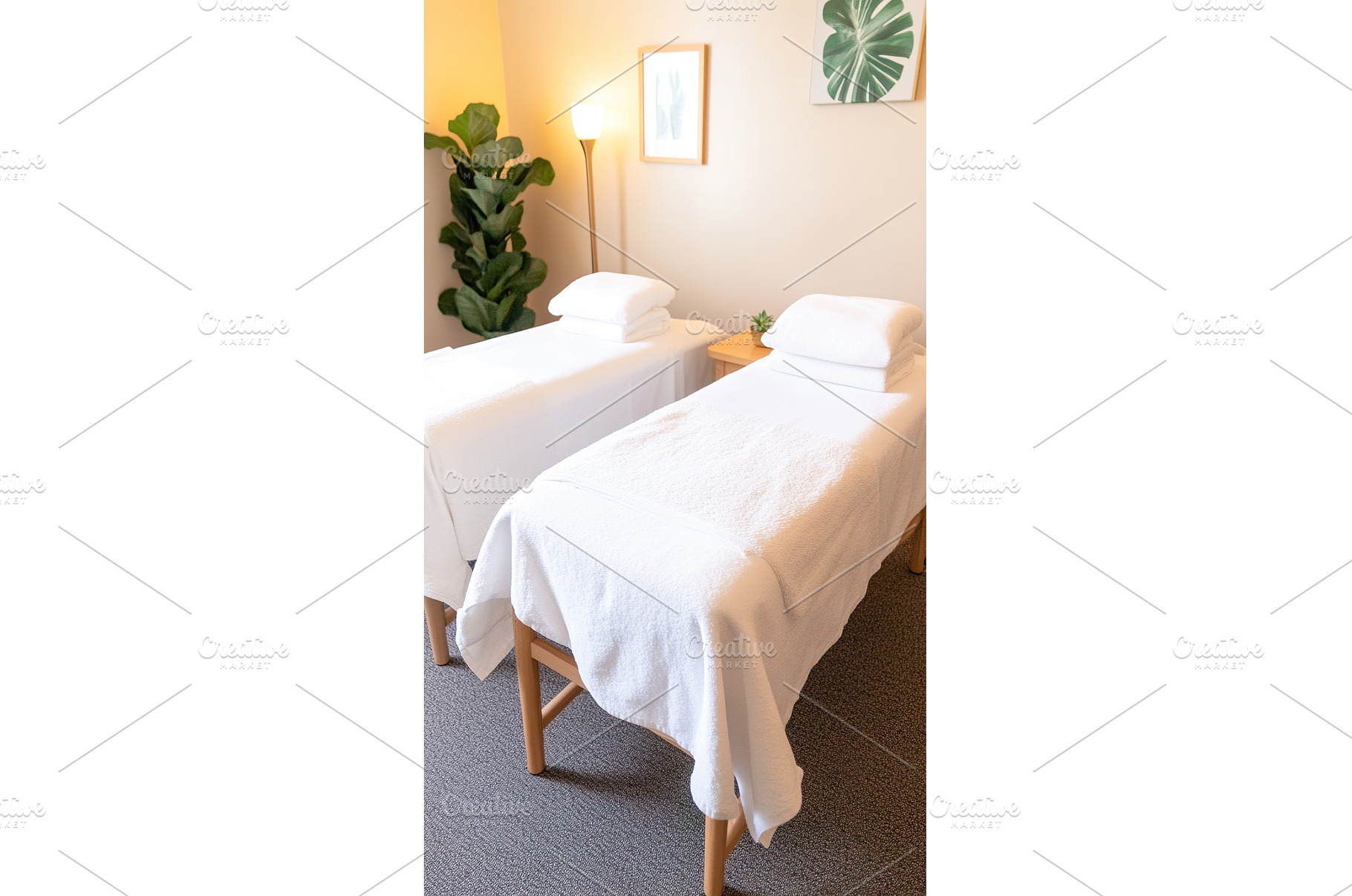 Prepared Massage Therapy Beds with, an Architecture Photo by Lermont51