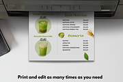 Matcha Menu Template Café Bakerie, a Print Template by GraphiCarola (Thumbnail 6 of 8)