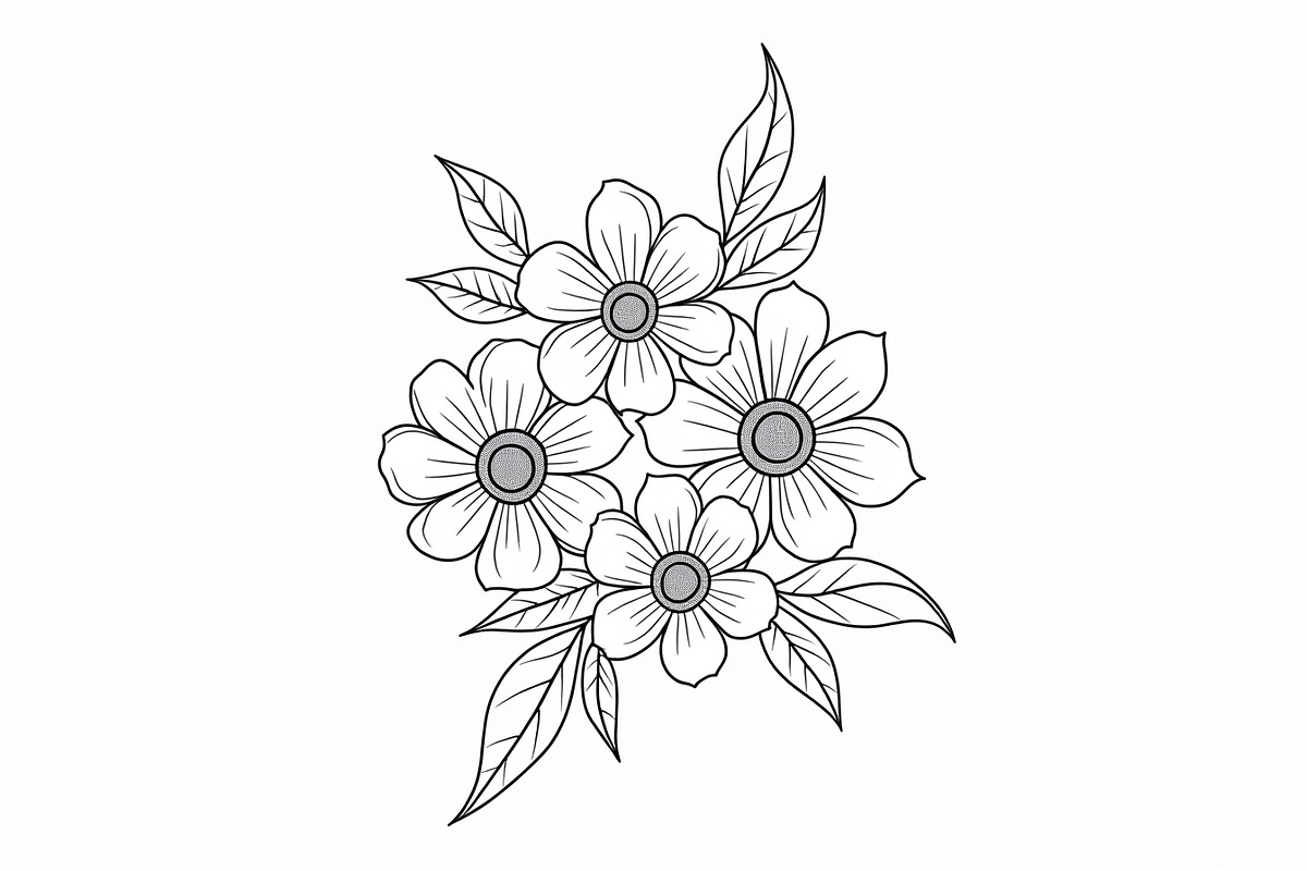 Floral Coloring Book for Adults, an Illustration by Designs_River (Photo 7 of 9)
