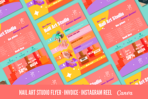 Nail Studio Marketing Templates, a Marketing Template by PaolaroiDesign