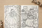 Magical Princess Coloring Book Vol38, a Person Illustration by ikarifq shop (Thumbnail 3 of 7)