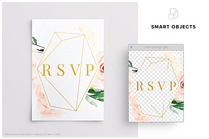 Card Invite & Envelope Mockup