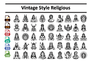 Vintage Religious Icon Pack, an Icon by Vector Portal (Thumbnail 1 of 6)