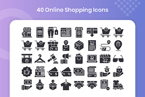 40 Online Shopping - Glyph