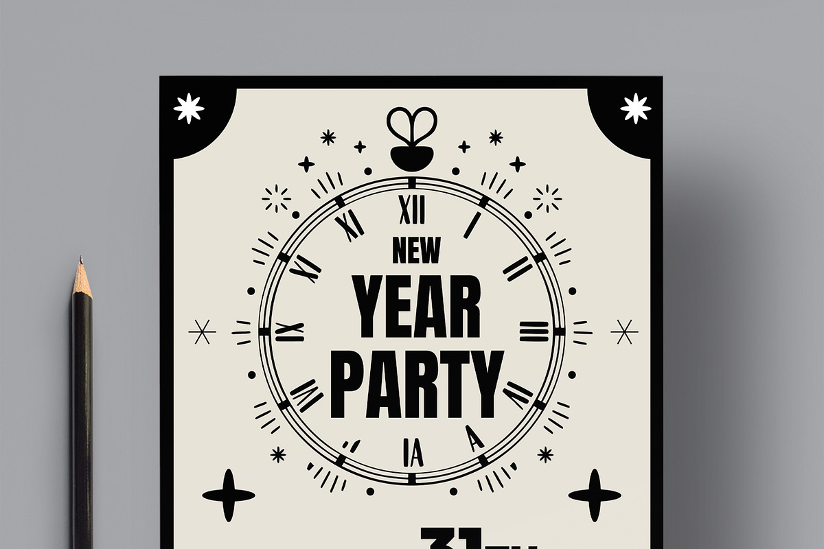 New Year Party Invitation Poster, a Brochure Template by MightyDesign (Photo 2 of 8)
