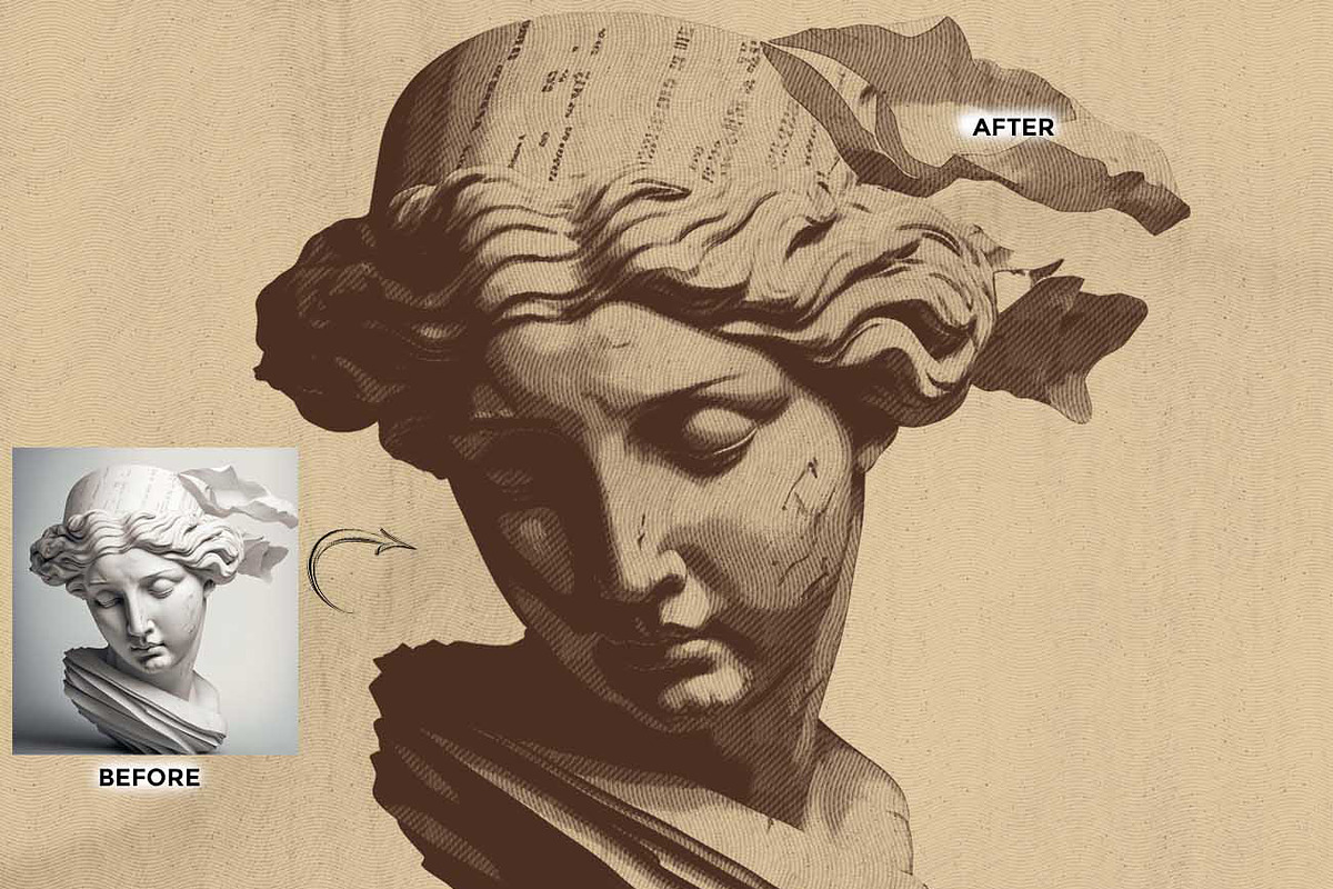 Woodcut Engraving Shadow Reactor FX, an Action Add-On by Studio Retouch (Photo 10 of 10)
