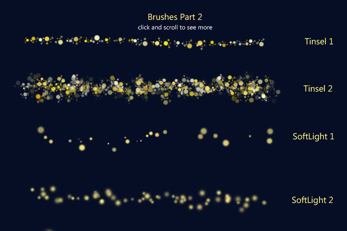 Magic brushes -lights, bokeh, tinsel, a Brush Add-On by Pikovit (Photo 17 of 17)
