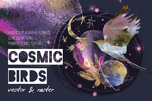 Cosmic birds. Art kit