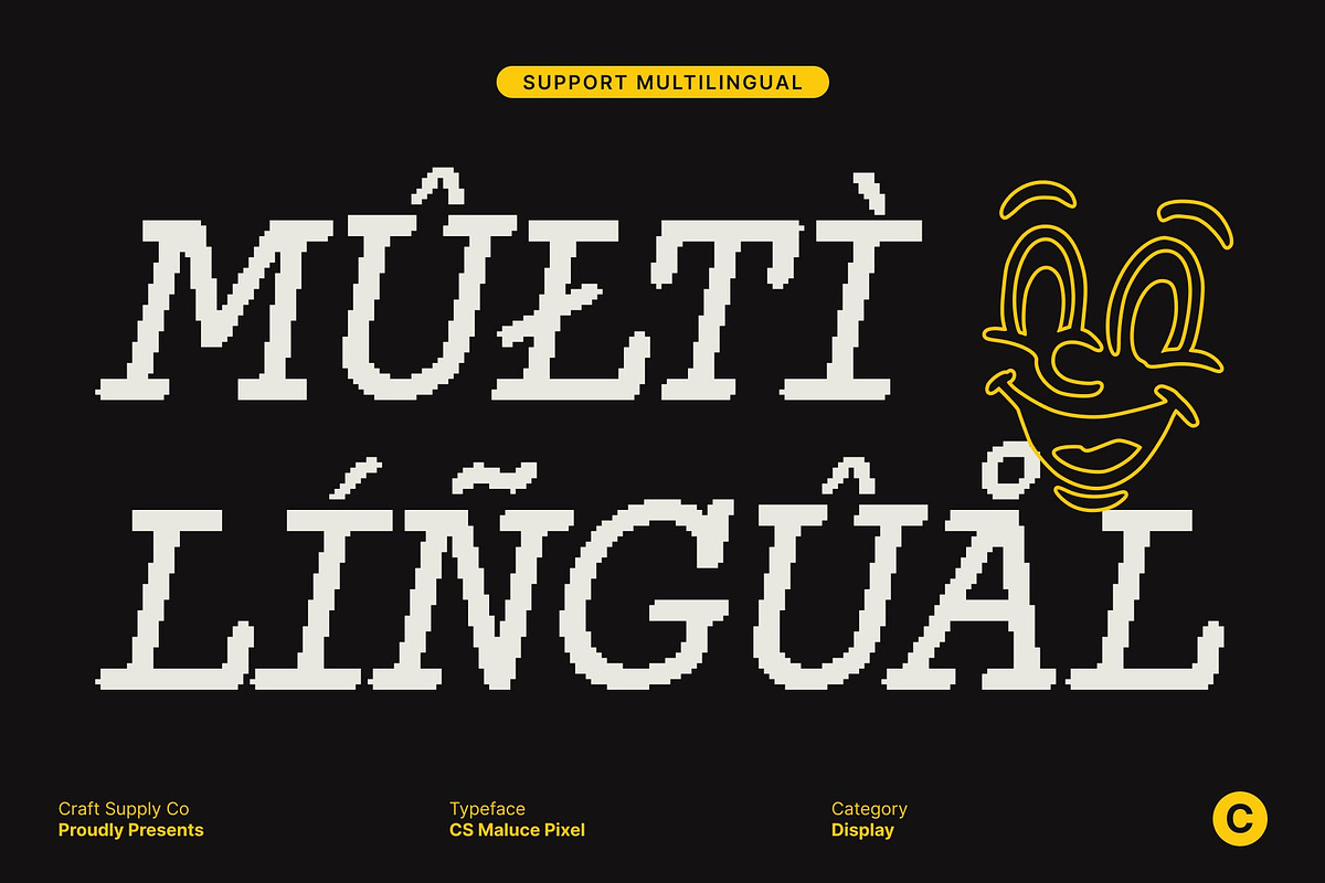 CS Maluce Pixel, a Slab Serif Font by Craft Supply Co. (Photo 6 of 8)