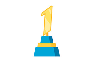 Awards cup icon. Trophy symbol, an Object Illustration by Things for designers
