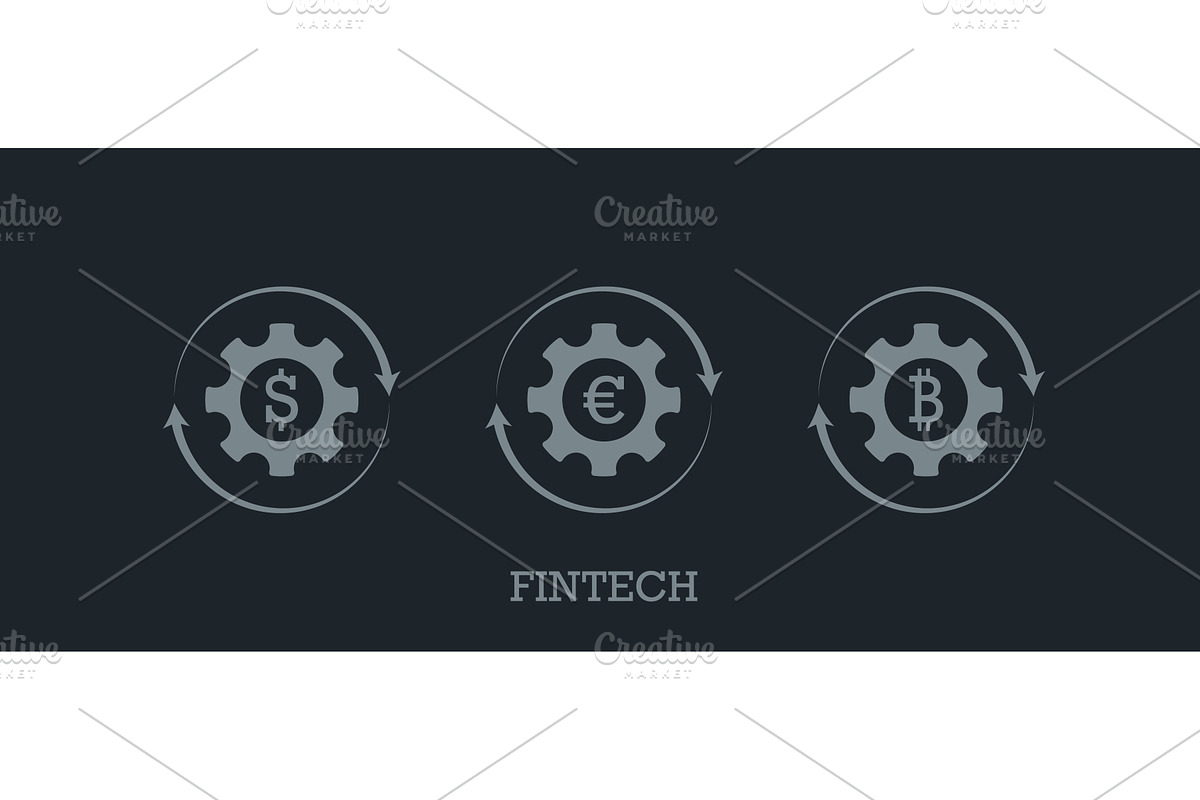 Fintech icon. Finance management, a Finance Illustration by Vector Creator