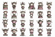 Whimsical Christmas Highland Cow Cli, an Illustration by Libby Wishes (Thumbnail 2 of 7)