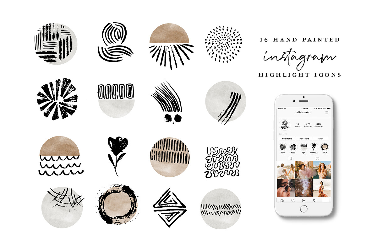 64 Instagram Highlight Icons, a Work Illustration by beatriceviyiwi (Photo 2 of 5)