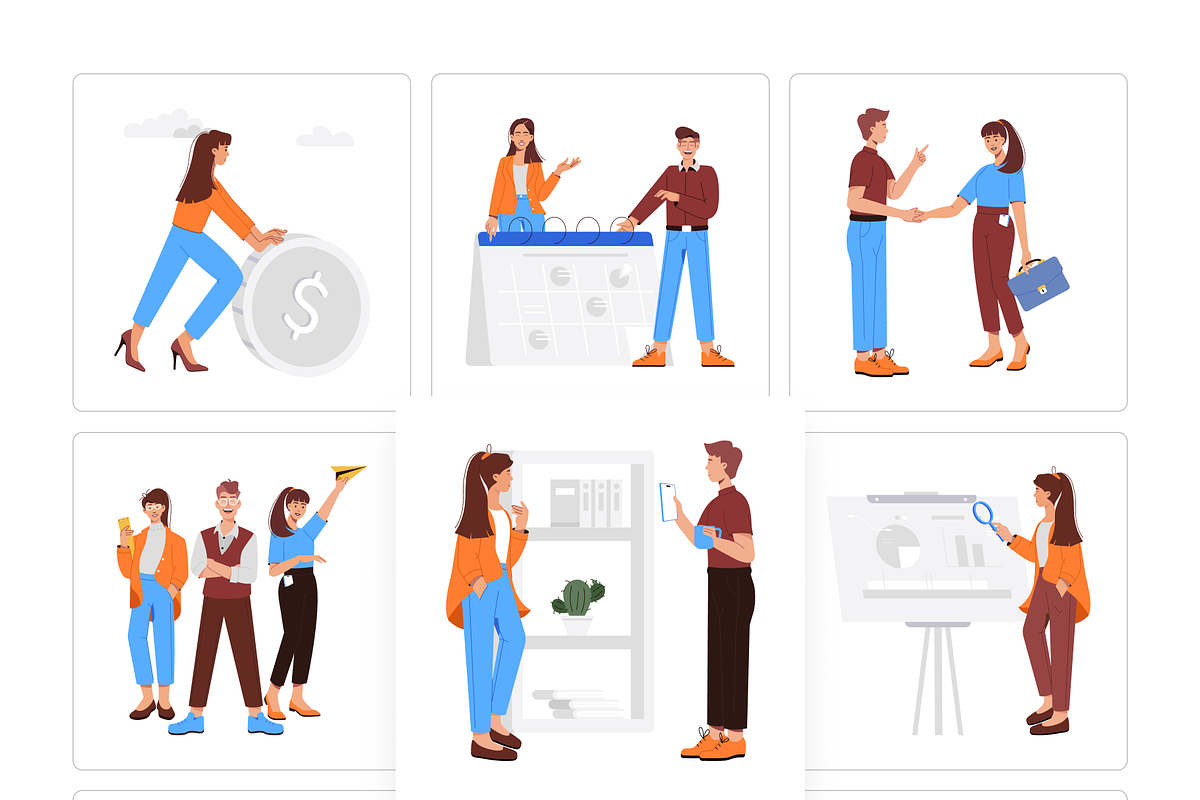 Business Character Illustration Set, a Finance Illustration by Vectors Market (Photo 9 of 10)