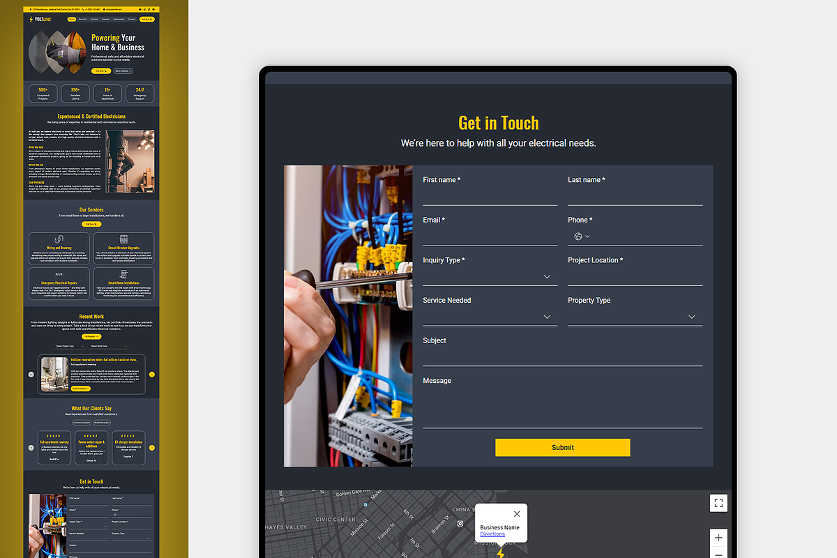 Electrician Wix Studio Website preview 5