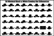 Minimal Cowboy Hat Silhouette Bundle, an Illustration by Designs_River (Thumbnail 1 of 51)