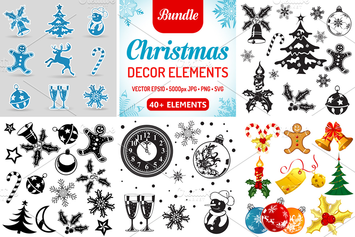 Christmas Decor Elements, a Solid Icon by TAlex (Photo 1 of 7)