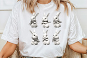 Watercolor Bunny Illustration PNG, an Animal Illustration by DreamCafeArt (Thumbnail 2 of 6)