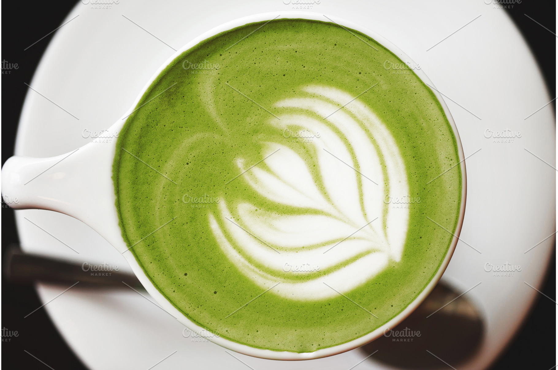 Cup of green tea matcha latte, a Food & Drink Photo by Anna Efetova