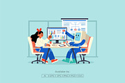 Human and AI Digital Marketing Team, a Technology Illustration by Partikusi Design (Thumbnail 2 of 3)