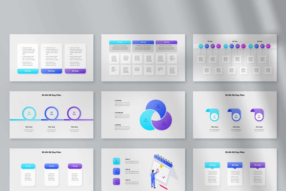 30-60-90 Days Plan Presentation, a Presentation Template by Abert (Photo 10 of 10)