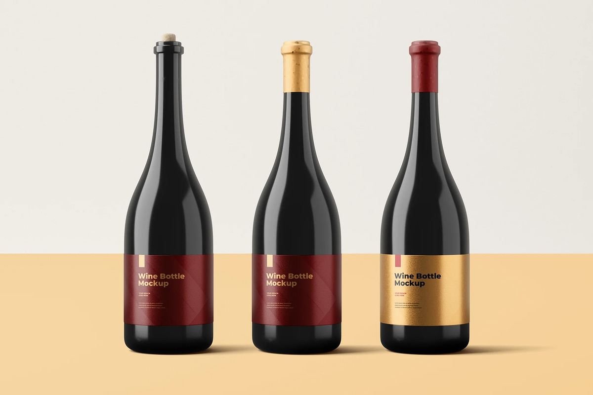 Wine Bottle Mockup, a Product Mockup by zpackcreative (Photo 1 of 4)