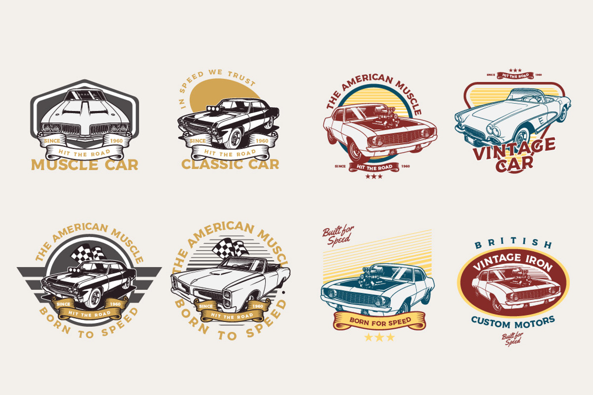 Classic Car Vector Pack vol 2, a Transportation Illustration by The BolzStudio (Photo 9 of 10)